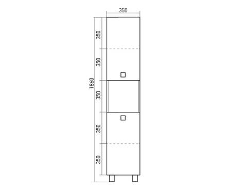 Пенал MIXLINE Боско-35 белый\венге Фотография_4
