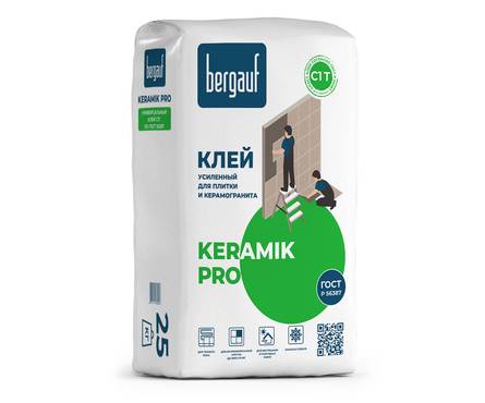 Клей Бергауф Keramik PRO усиленный для плитки и керамогранита С1Т, 25 кг Фотография_0