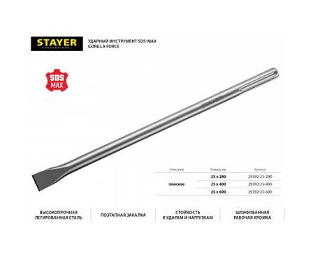 Зубило SDS-max STAYER Gorilla Force 25*280 мм Фотография_2