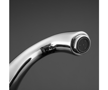 Смеситель для умывальника двухвентельный GAPPO литой гусак хром G1042 Фотография_1