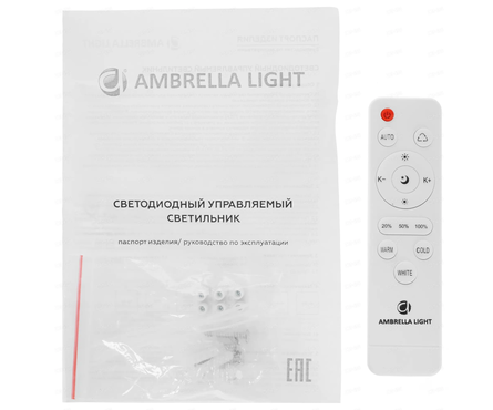 Люстра светодиод FA4015/5 WH потолочная дим. с пультом 76 Вт AMBRELLA Фотография_7