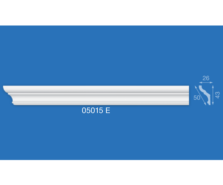 Плинтус потолочный экструдированный 05015Е 26х50х2000 мм Лагом Фотография_1