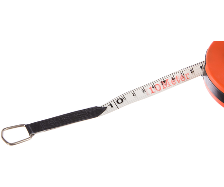 Рулетка Sparta, геодезическая, 12.5 мм, лента ПВХ, закрытый круглый корпус, 10 м Фотография_1