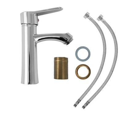 Смеситель для умывальника однорычажный САТУРН короткий гусак хром 48002 Фотография_2