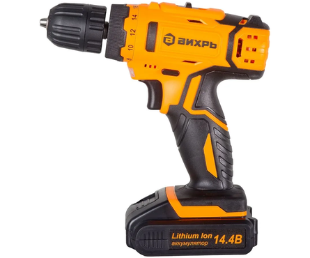 Дрель-шуруповерт Вихрь ДА-14.4Л-2КА 14.4 В 2 шт Li-ion акк., 0.8-10 мм Фотография_4