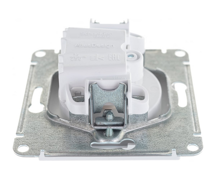 Розетка ATLAS белая, одинарная, без заземления, 16А\250В (Schneider Electric) Фотография_2