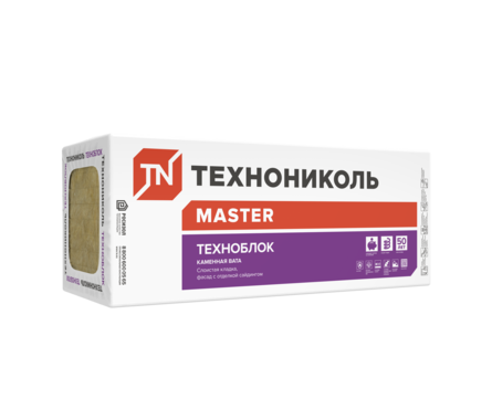 Утеплитель Минвата «Техноблок Стандарт 45» 1200х600х50 мм (5.76 м²/0.288 м³/8 шт/уп) ТН Фотография_0