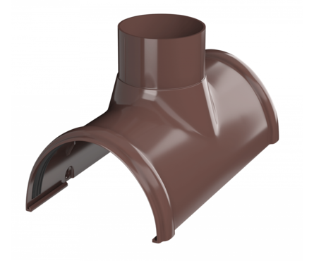 Воронка желоба ТехноНИКОЛЬ ПВХ, коричневый Фотография_1