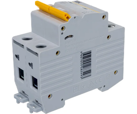 Выключатель автоматический модульный 2п C 10А ВА47-29 IEK Фотография_1