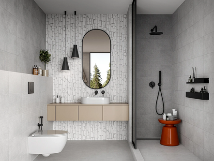 Плитка облицовочная верх 01 Форм серая 250х400х8 мм 1-й сорт Фотография_1