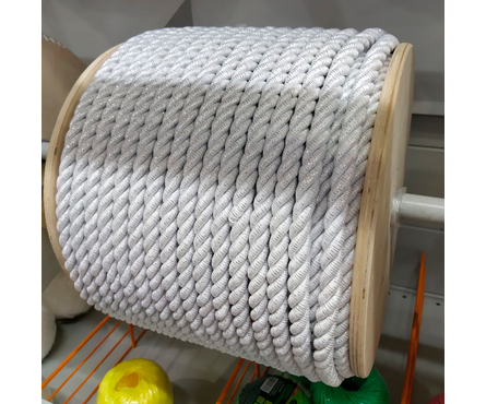 Шнур декоративный 12 мм белый/серый Фотография_1