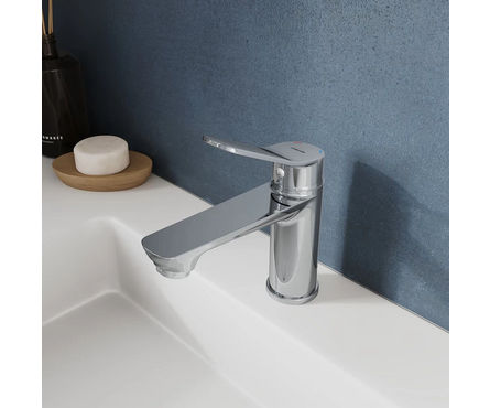 Смеситель для умывальника однорычажный MILARDO литой гусак хром Enjoy ENJSB00M01 Фотография_2