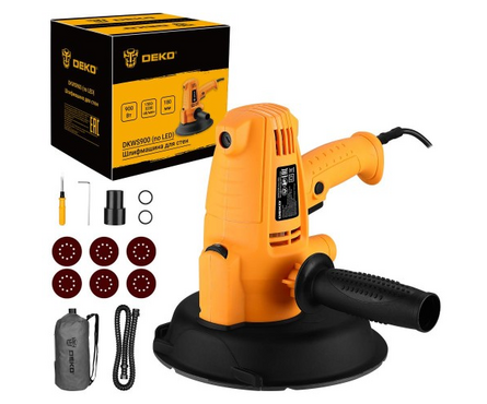 Шлифмашина для стен 180 мм, 900 Вт, 1500-3200 об/мин DKWS900 DEKO Фотография_3