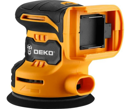 Шлифмашина эксцентриковая аккумуляторная 125 мм, 20 В, АКБ 1, 2 Ач DKCG20-125 DEKO Фотография_1