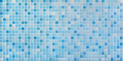 Панель ПВХ 960х480мм Мозаика голубой микс Фотография_0