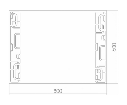 Зеркало 800х600 мм Мега светодиодная подсветка MIXLINE Фотография_1
