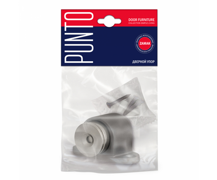 Упор дверной напольный магнитный мат. никель PUNTO Фотография_1