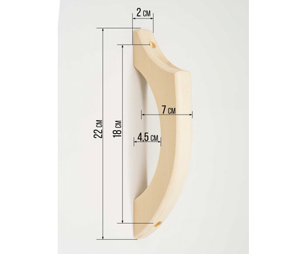 Ручка-скоба банная РС-220/20 липа Фотография_2