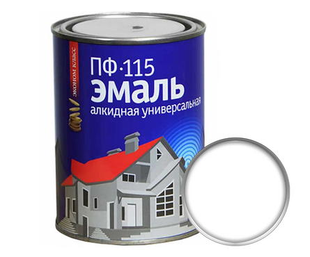 Эмаль универсальная ПФ-115 белая СЛЗ 0.8 кг Фотография_0