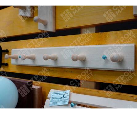 Вешалка 5 крючков 45х6.5х7 см липа БАННЫЕ ШТУЧКИ Фотография_2