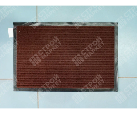 Коврик придверный 40x60 см ребристый коричневый  Фотография_1