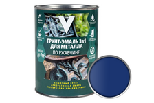 Грунт-эмаль по ржавчине 3 в 1 синий V 1.8 кг