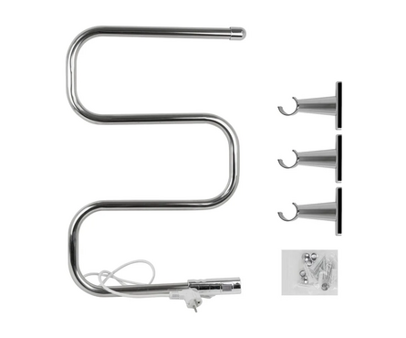 Полотенцесушитель электрический 40х60 см М-образный Хром 40 Вт BRIMIX Фотография_2