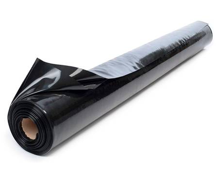 Плёнка полиэтиленовая техническая чёрная 150 мкр, 3х100 м, 300 м² рулон Фотография_0
