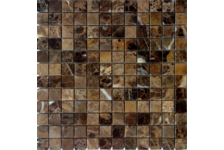 Мозаика Caramelle Mosaic Pietrine Emperador Dark полированная, 298х298х4 мм, чип 23х23 мм