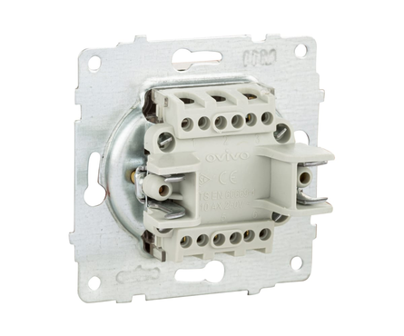 Выключатель QUANTUM OVIVO, 3-клавиши, серебро Фотография_1