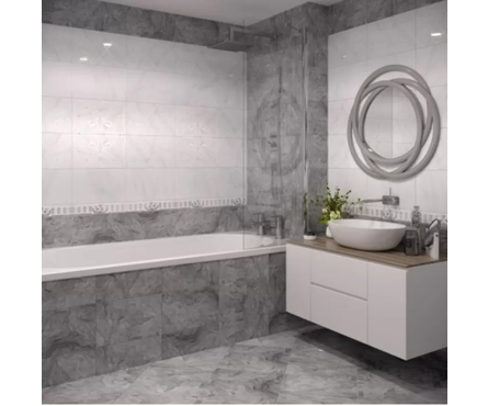 Бордюр Милана серый 01 400х75х8 мм 1-й сорт Фотография_1