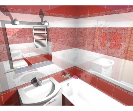 Плитка Березакерамика Капри 300 х 300 мм, красный Фотография_1