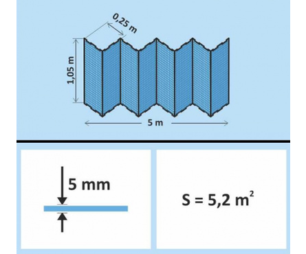 Подложка Гармошка 5х1005х5000 мм (5.25 м²/упаковка) Фотография_1