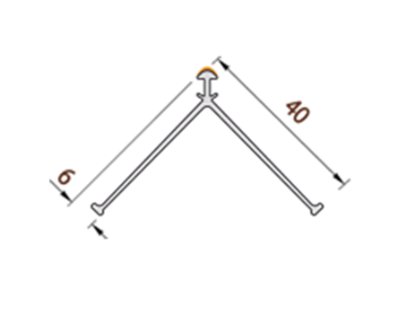ЕвроУгол штукатурный с маяком 6 мм, полка 40 мм ПВХ (2.85/3 м) Идеал Фотография_1