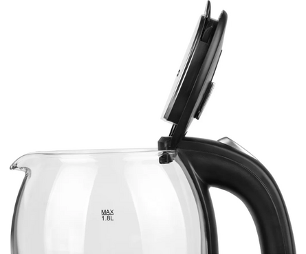 Чайник электрический 1800 Вт.1.8 л. стеклянный корпус LA-4612 L'ORNAY Фотография_4