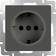 Розетка В Рамку Одинарная с Заземлением Серо-коричневый IP20 16А 250В Универс Werkel Фотография_0