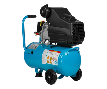 Компрессор воздушный 240 л/мин, 8 атм, коаксиальный, масляный, ресивер 24 л, 220 В, 1.50 кВ AC-125 DGM Фотография_1