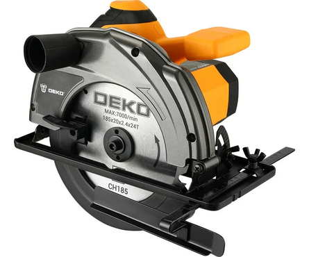 Пила циркулярная (дисковая) 1800 Вт, 5000 об/мин, пропил 65 мм, диск 185 мм лазер DKCS1800 DEKO Фотография_1
