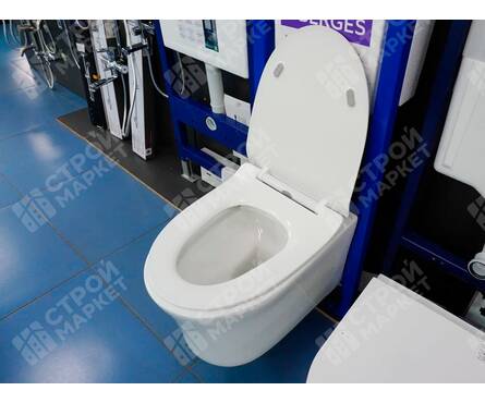 Унитаз подвесной безободковый K51 сиденье тонкое ДП, крепления EVA GOLD Фотография_7