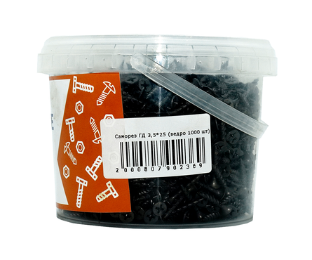 Саморез ГК-Дерево 3.5x25 мм (1000 шт/ведро/уп) Фотография_1