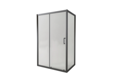 Душевая ширма квадрат 120х90х5 мм прозрачное стекло проф оружейная сталь EG2G EvaGold