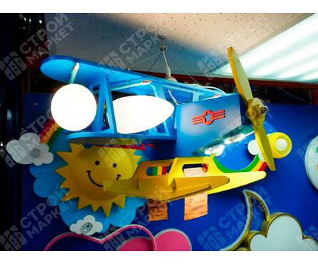 Люстра детская LIGHT REPUBLIC Самолет 3880-6P 160W DBL Фотография_1