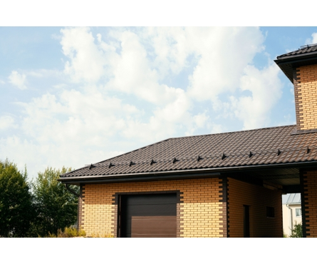 Снегозадержатель трубчатый круглый (эконом, компл. 4 опоры) 8017 коричневый 3 м Фотография_1