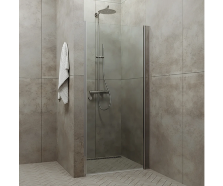 Душевая дверь 900х1850х4 мм стекло хром прозрачная Уно ТРИТОН Фотография_3