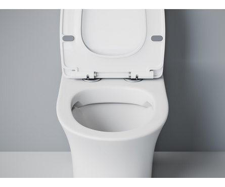 Унитаз-монолит SM9614 безоботковый тонкое сиденье ДП (с гофрой и подводкой) EVA GOLD Фотография_3