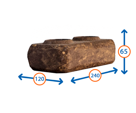 Кирпич облицовочный Ermix Фактурный желто-коричневый, 240х120х65 мм, гиперпрессованный Фотография_1