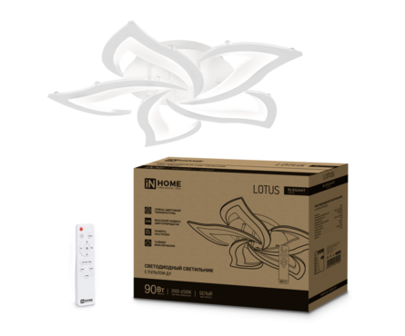 Люстра светодиодная LOTUS ELEGANT потолочная дим. с пультом 90 Вт IN HOME Фотография_2