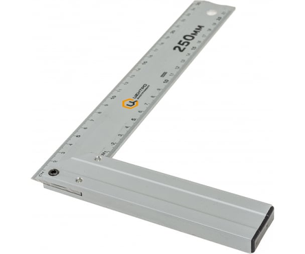 Угольник столярный Центроинструмент 250 мм, алюминиевый Фотография_2