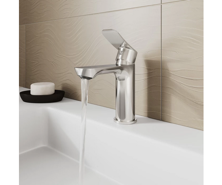 Смеситель для умывальника однорычажный MILARDO литой гусак хром Demi DEMSB00M01 Фотография_2