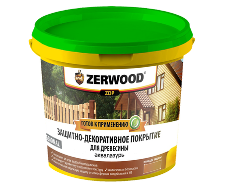 Лазурь для дерева акриловая ZERWOOD ZDP белый 0.9 кг Фотография_1